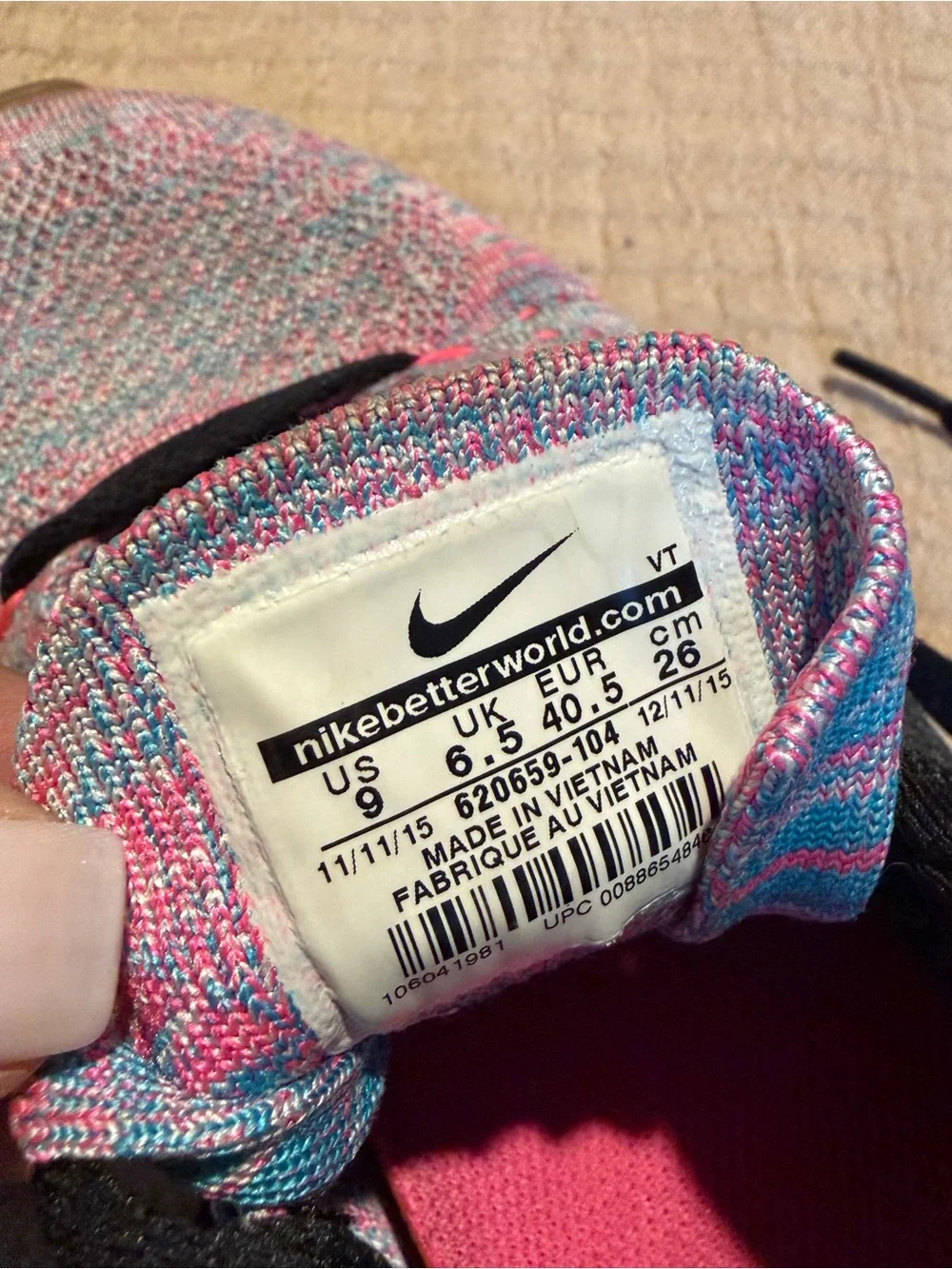 Nike Women’s Multicolor Flyknit Athletic Sneakers - Pink & Blue